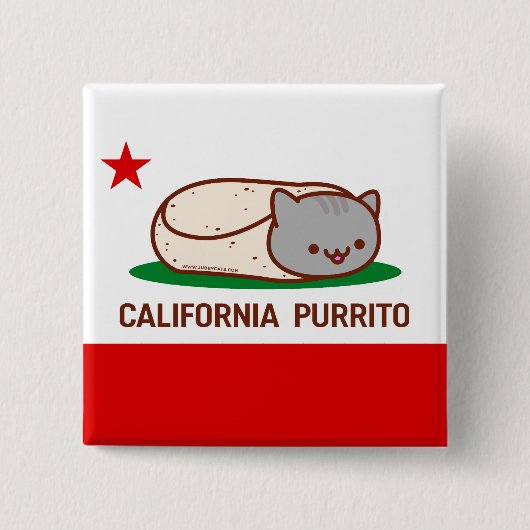 CALIFORNIA PURRITO - Button - Cat Burrito (Voorkant)