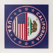California Puzzle (blauwe versie) Legpuzzel (Horizontaal)
