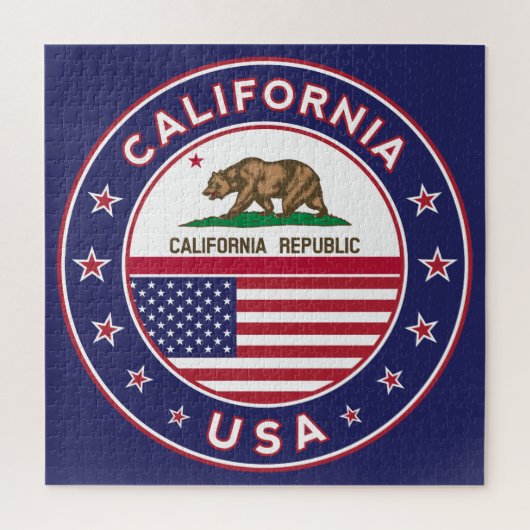 California Puzzle (blauwe versie) Legpuzzel (Verticaal)