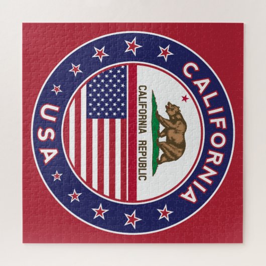 California Puzzle (rode versie) Legpuzzel (Horizontaal)