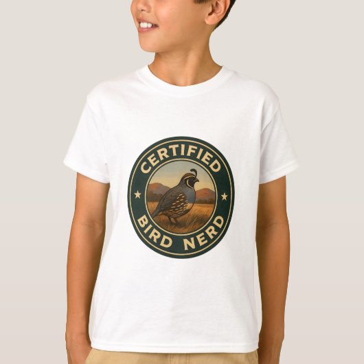 California Quail  Badge T-shirt (Voorkant)