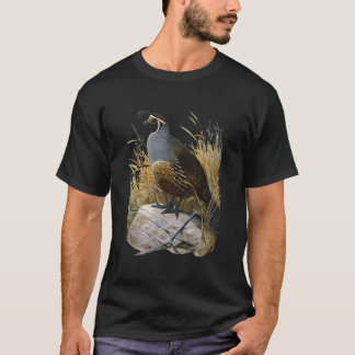 California Quail Ca Quail Birder T-shirt
