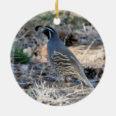 California Quail Keramisch Ornament (Achterkant)