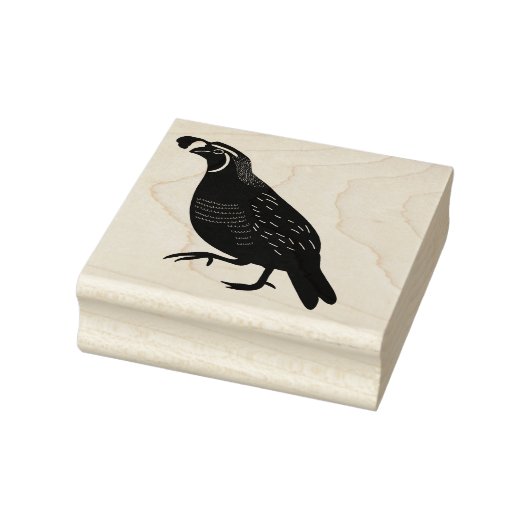 California Quail State Vogelillustratie Rubberstempel (Stempel)