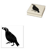 California Quail State Vogelillustratie Rubberstempel (Gestempeld)