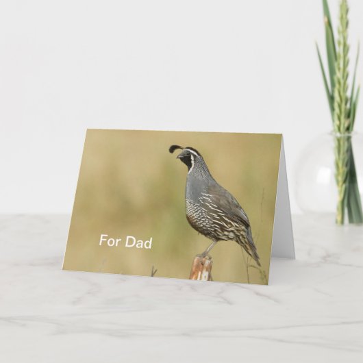 California Quail Vaderdag Kaart (Voorkant)