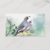 California Quail Visitekaartje Bird Natuur (Achterkant)