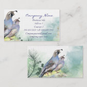 California Quail Visitekaartje Bird Natuur (Voorkant / Achterkant)