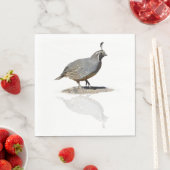 CALIFORNIA QUAIL WEERSPIEGELD SERVETTEN (Insitu)