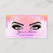 California Rainbow Trendy drupt Lashes-script Visitekaartje (Voorkant)