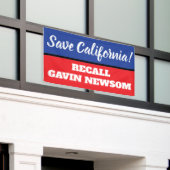 California Recall Gouverneur Newsom Spandoek (Buitenkant Gebouw)