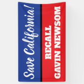 California Recall Gouverneur Newsom Spandoek (Verticaal)