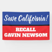 California Recall Gouverneur Newsom Spandoek (Horizontaal)