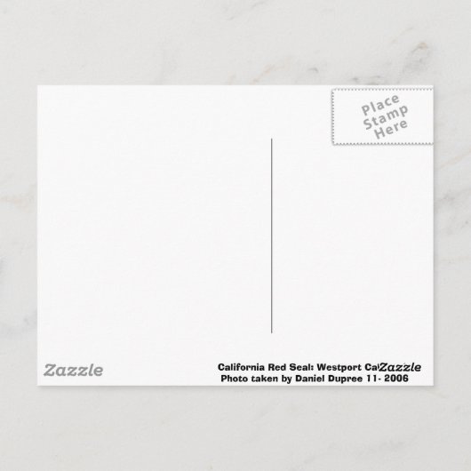 California Red Seal Briefkaart (Achterkant)