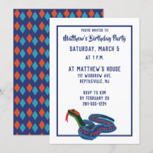 California Red Sided Garter Snake Birthday Party