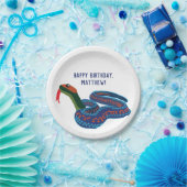 California Red-Sided Garter Snake Birthday Party Papieren Bordje (Feest)