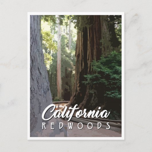 California Redwood Post Card Briefkaart (Voorkant)