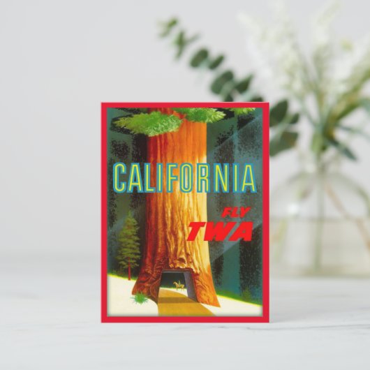 California Redwood vintage-reis Briefkaart (Staand voorkant)