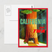California Redwood vintage-reis Briefkaart (Voorkant / Achterkant)