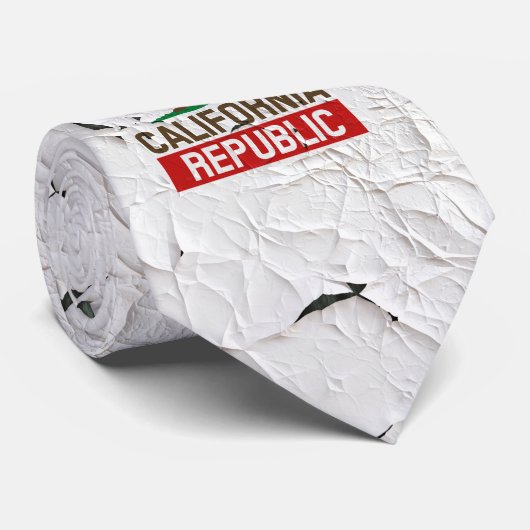 California Republic Afbladderende verf stijl Stropdas (Opgerold)