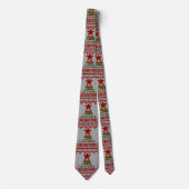 California Republic Bear on Christmas Ugly Sweater Stropdas (Voorkant)