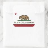 California Republic Big Beer Lake Vierkante Sticker (Tas)