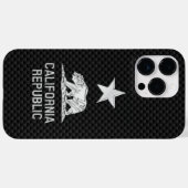 CALIFORNIA REPUBLIC Chrome op koolstofvezel Case-Mate iPhone Case (Achterkant (horizontaal))