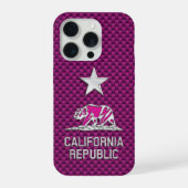 CALIFORNIA REPUBLIC Chrome op koolstofvezel iPhone Hoesje (Achterkant)