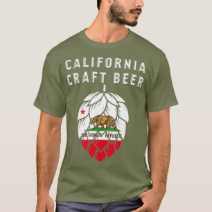 California Republic Craft Beer Beer State Flag T-shirt