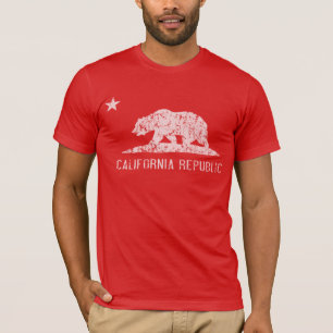 California Republic Distress Dark T Shirt