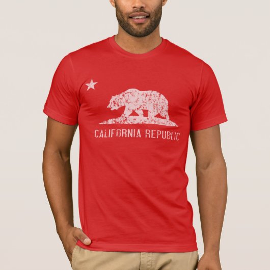 California Republic Distress Dark T Shirt (Voorkant)