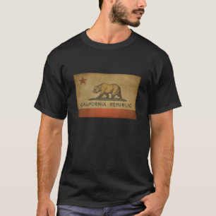 California Republic Distress Flag Tee Shirt
