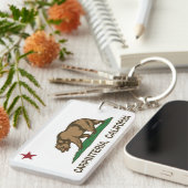 California Republic Flag Carpinteria Sleutelhanger (Voorkant Rechts)