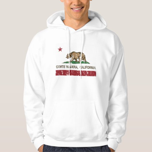 California Republic Flag Corte Madera Hoodie (Voorkant)