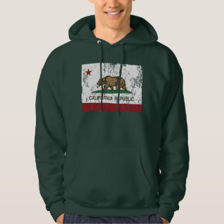 California Republic Flag Distress Hoodie