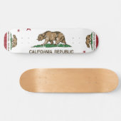 California Republic Flag Distress Persoonlijk Skateboard (Horizontaal)