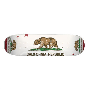 California Republic Flag Distress Persoonlijk Skateboard