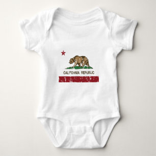 California Republic Flag Distress Romper