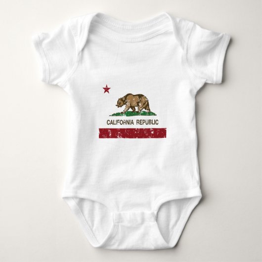 California Republic Flag Distress Romper (Voorkant)
