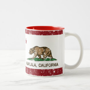 California Republic Flag Gualala Tweekleurige Koffiemok