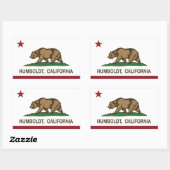 California Republic Flag Humboldt Rechthoekige Sticker (Vel)