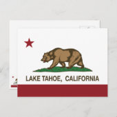 California Republic Flag Lake Tahoe Briefkaart (Voorkant / Achterkant)