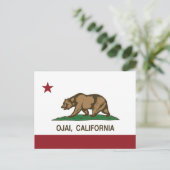California Republic Flag Ojai Briefkaart (Staand voorkant)