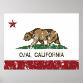 California Republic Flag Ojai Poster (Voorkant)