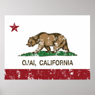 California Republic Flag Ojai Poster