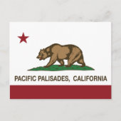 California Republic Flag Pacific Palisades Briefkaart (Voorkant)