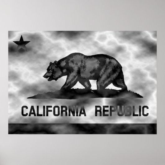 California Republic Flag Plasma Poster (Voorkant)