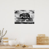 California Republic Flag Plasma Poster (Keuken)