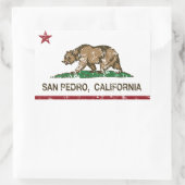California Republic Flag San Pedro Rechthoekige Sticker (Tas)