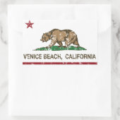 California Republic Flag Venice Beach Rechthoekige Sticker (Tas)